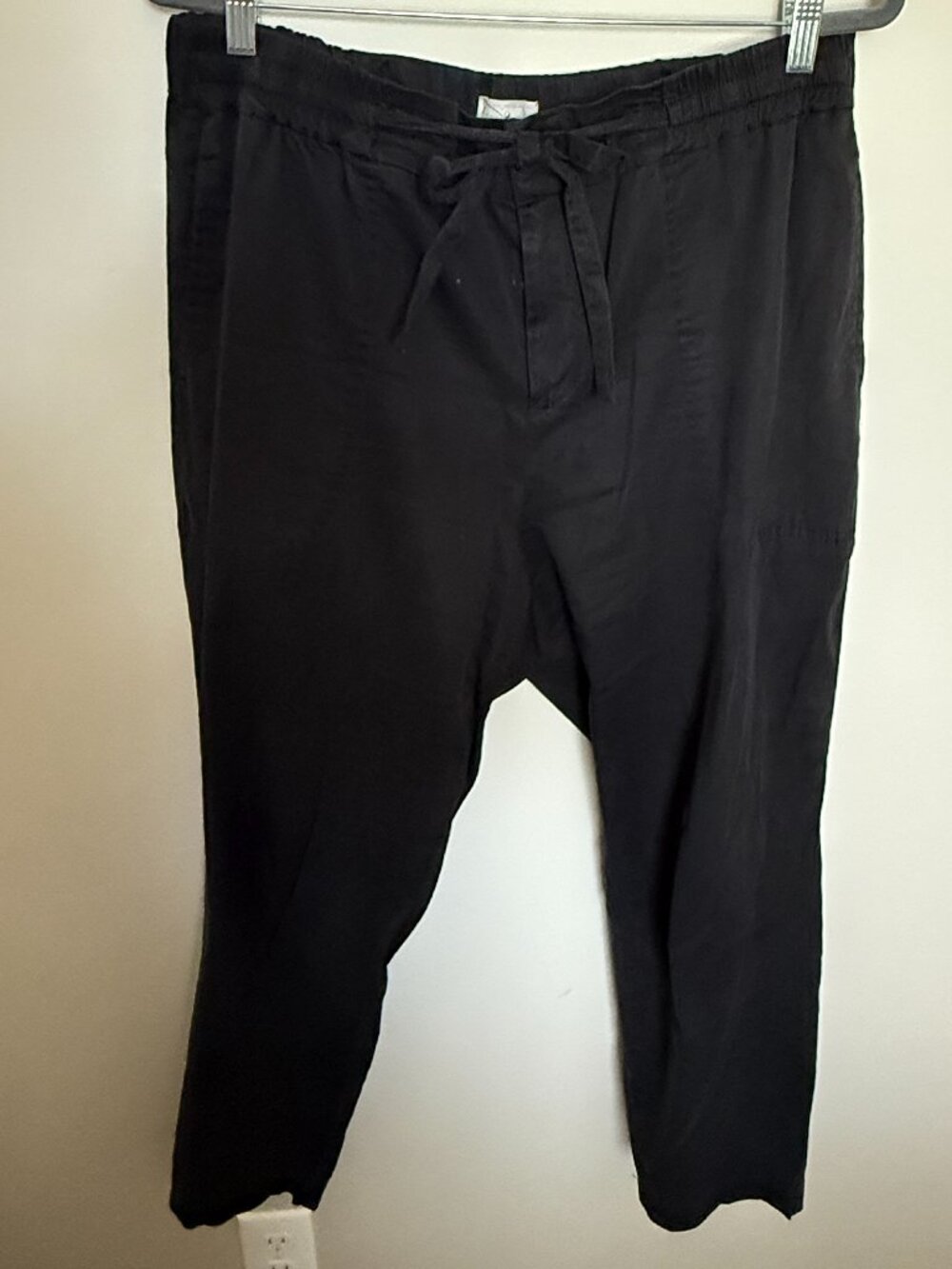Lou & Grey Black Relaxed Tie Waist Jogger Pants Women’s Size Large
